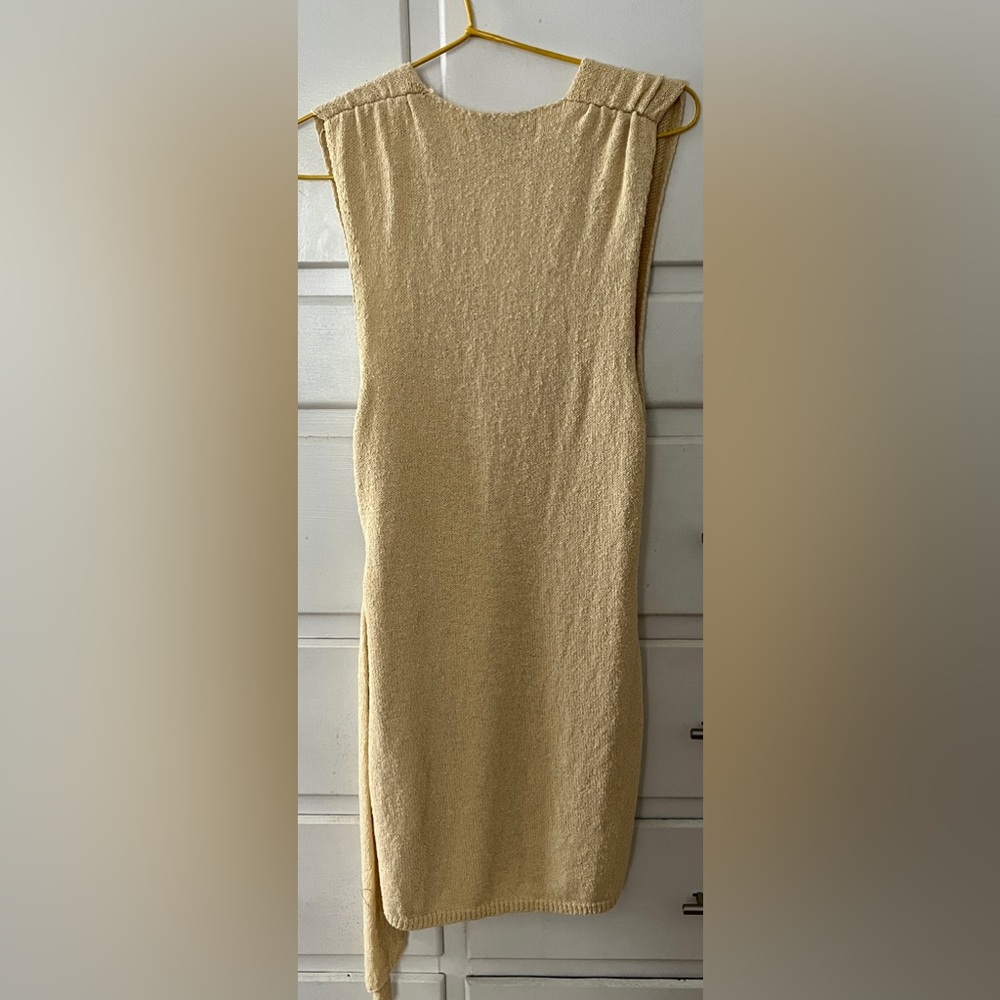 Free People Beach NOWT Poppy sweater mini dress in yellow only size medium - Picture 8 of 14